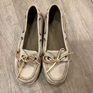 Sperry Top Sider Boat Shoes Beige 6.5